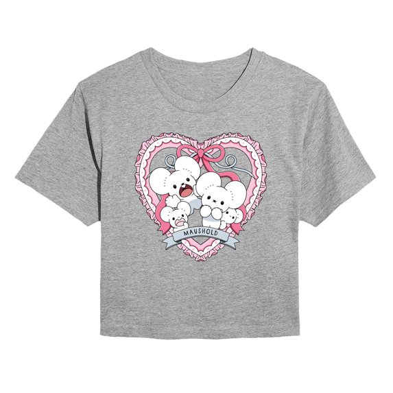 Pokémon - Maushold Coquette - Juniors Cropped Graphic T-Shirt