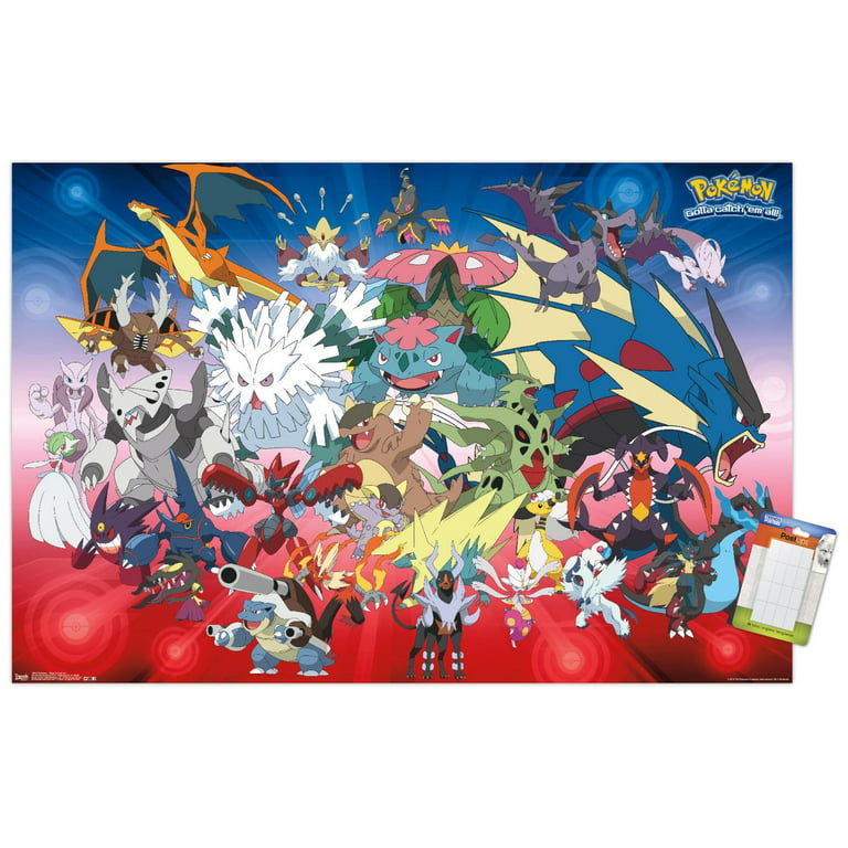 Pokemon - Mega Evolutions Wall Poster 22x34 RP14863 UPC882663048632 – Mason  City Poster Company