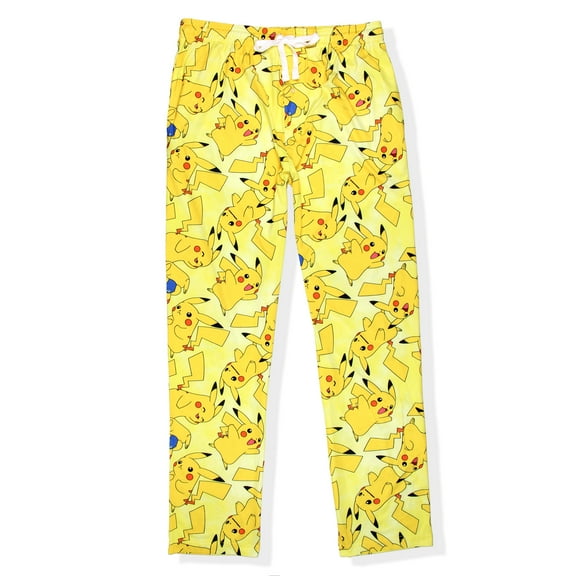 Pokémon Men's Pikachu Allover Character Subtle Tie Dye Adult Sleep Bottoms Pajama Pants
