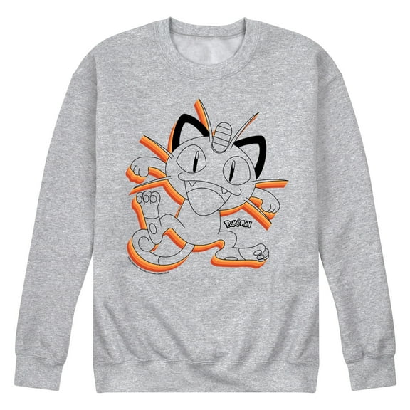 Pokémon - Meowth - Men's Crew Neck Fleece Pullover