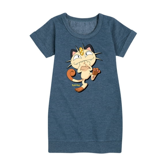 Pokémon - Meowth Mischevious Laugh - Youth Girls Fleece Dress