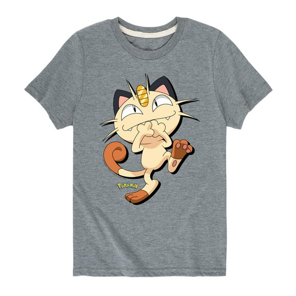 Pokémon - Meowth Mischevious Laugh - Youth Short Sleeve Graphic T- Shirt