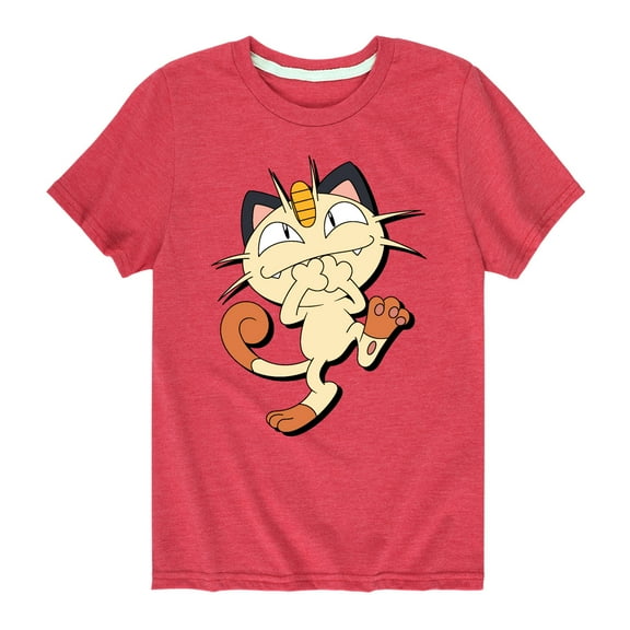 Pokémon - Meowth Mischevious Laugh - Youth Short Sleeve Graphic T- Shirt