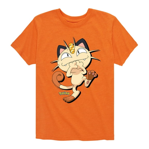 Pokémon - Meowth Mischevious Laugh - Youth Short Sleeve Graphic T- Shirt