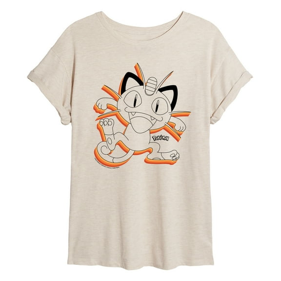 Pokémon - Meowth Repeat - Juniors Muscle T-Shirt