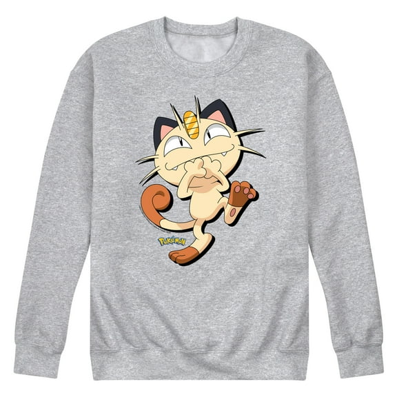 Pokémon - Meowth Shadow - Men's Crew Neck Fleece Pullover