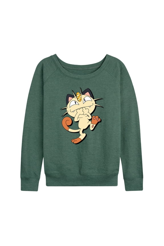 Pokémon - Meowth Shadow - Women's Lightweight French Terry Long Sleeve Shirt