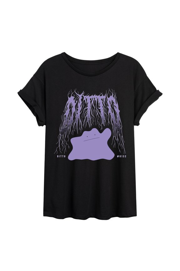 Pokémon - Metal Ditto - Juniors Oversized Graphic T-Shirt