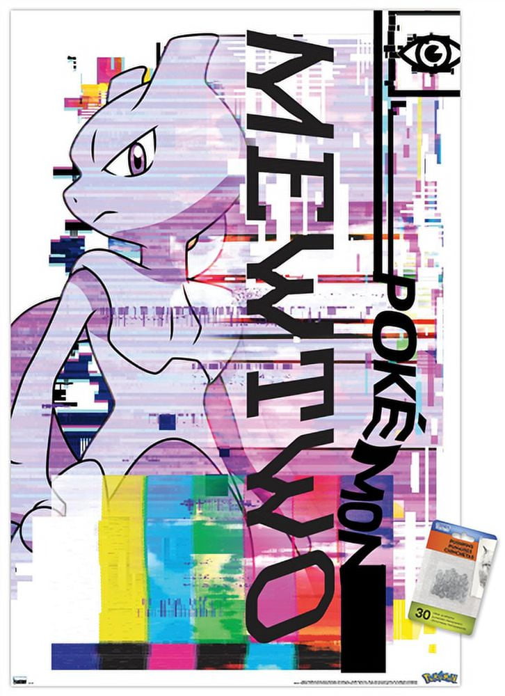 Mew and Mewtwo - Pokemon 11x17 Print