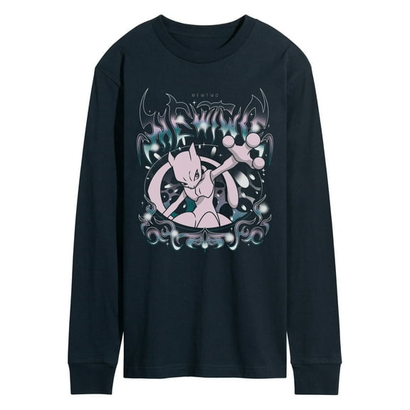 Pokémon - Mewtwo Grunge  - Men's Long Sleeve Graphic T- Shirt