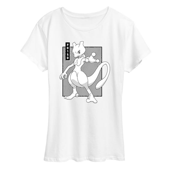 Pokémon - Mewtwo Pokedex Comic - Women's Short Sleeve Graphic T-Shirt