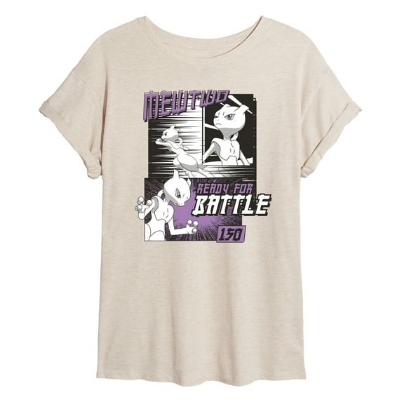 Pokémon - Mewtwo Ready For Battle - Juniors Muscle T-Shirt