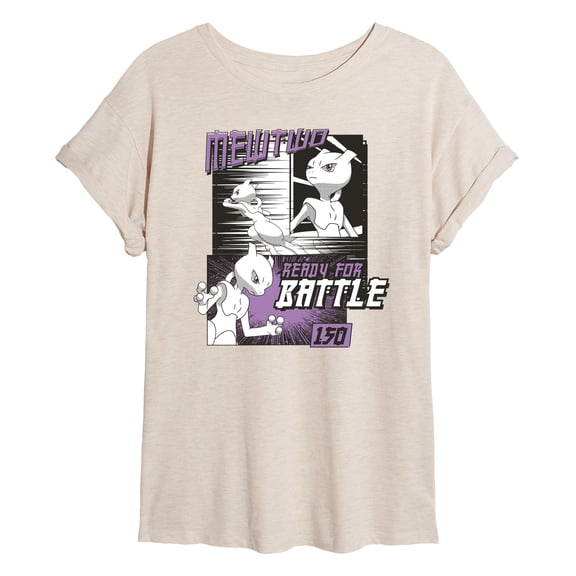 Pokémon - Mewtwo Ready For Battle - Juniors Muscle T-Shirt