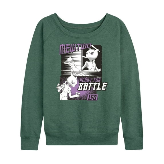 Pokémon - Mewtwo Ready For Battle - Women's Lightweight French Terry Long Sleeve Shirt