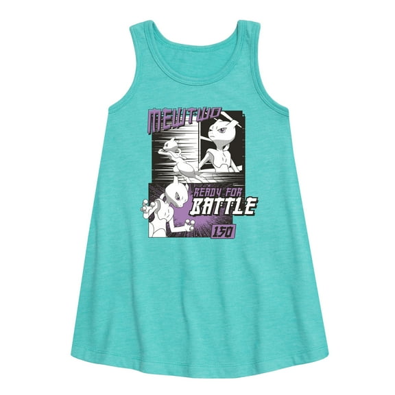 Pokémon - Mewtwo Ready For Battle - Youth Girls A-line Dress