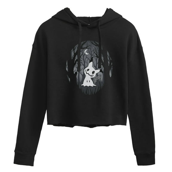 Pokémon - Mimikyu Forest - Women's Junior's Cropped Fleece Hoodie