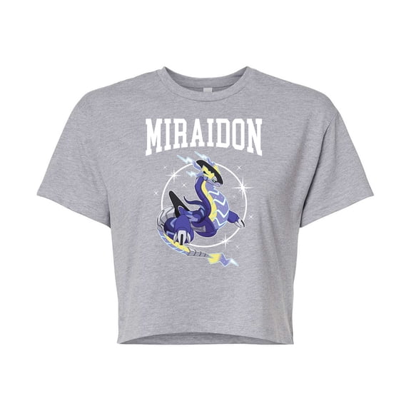 Pokémon - Miraidon Collegiate - Juniors Cropped Cotton Blend T-Shirt