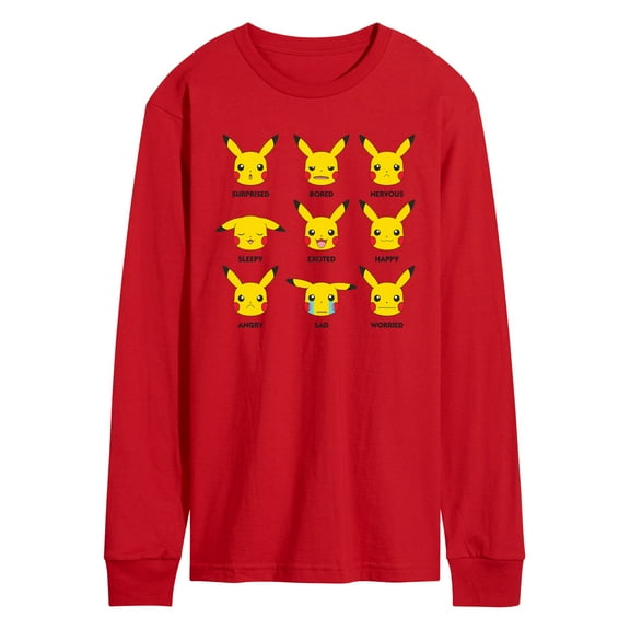 Pokémon - Moody Pikachu - Men's Long Sleeve Graphic T-Shirt