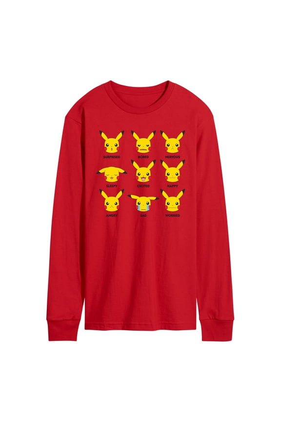 Pokémon - Moody Pikachu - Men's Long Sleeve Graphic T-Shirt