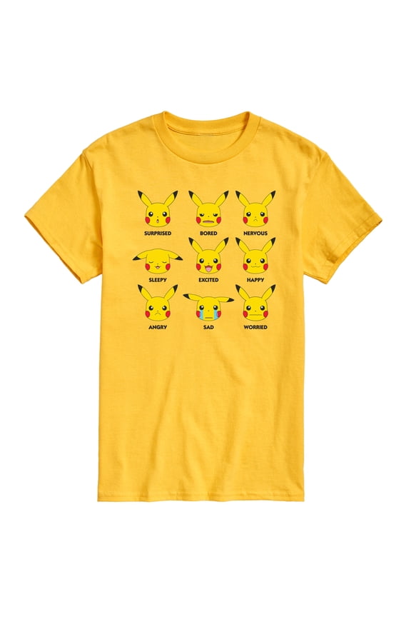 - Moody Pikachu - Men's Short Sleeve Graphic T-Shirt