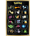 thumbnail image 1 of Pokémon - Moves Grid Wall Poster, 22.375" x 34" Framed, 1 of 5