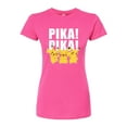 thumbnail image 1 of Pokémon - Multi Pikachu Pika Pika - Juniors Fitted Graphic T-Shirt, 1 of 5