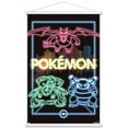 thumbnail image 1 of Pokemon - Neon Group Wall Poster with Wooden Magnetic Frame, 22.375" x 34", 1 of 5