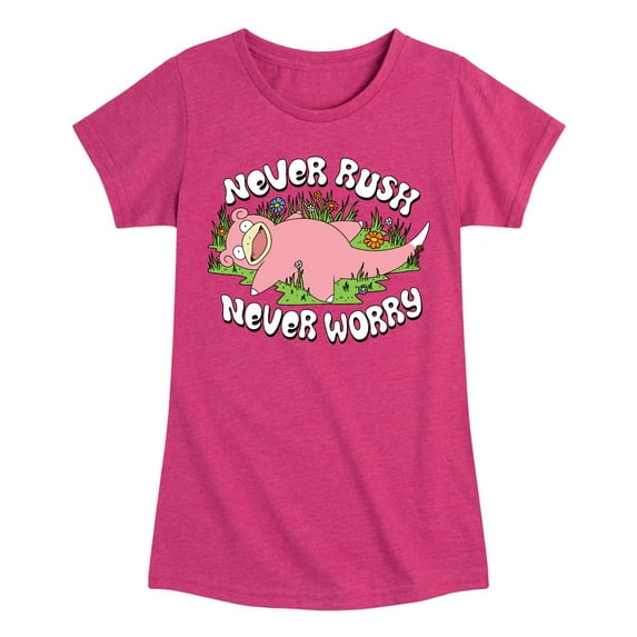 Pokémon - Never Rushed - Girls Toddler And Youth Fitted Short Sleeve Graphic T-Shirt