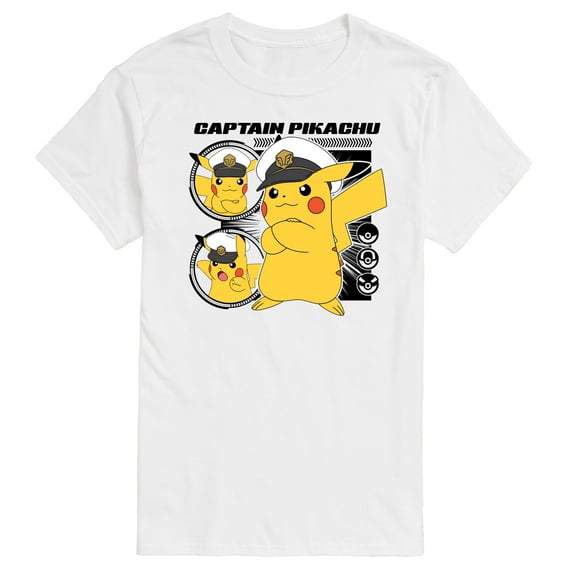 Pokémon - New Horizons - Captain Pikachu - Adult Short Sleeve T-Shirt
