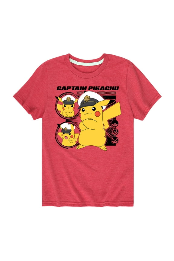 Pokémon - New Horizons - Captain Pikachu - Toddler And Youth Short Sleeve T-Shirt