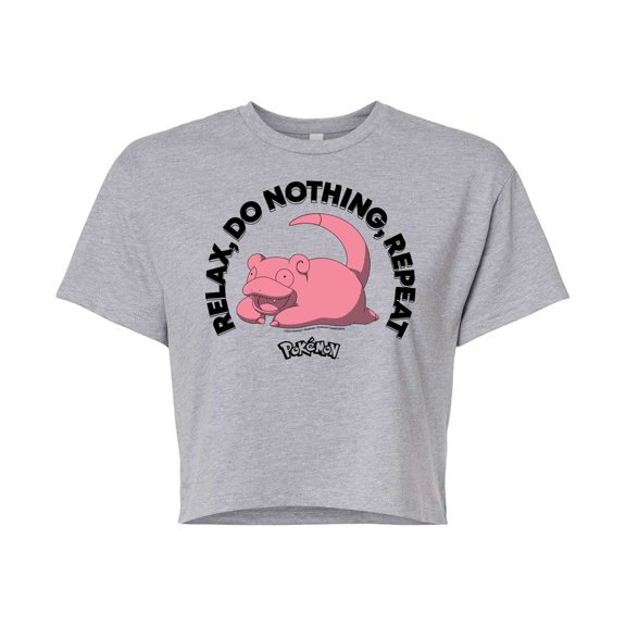 Pokémon - No Thoughts - Juniors Cropped Cotton Blend T-Shirt