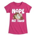 thumbnail image 1 of Pokémon - Nope Not Today Slaking - Girls Toddler And Youth Fitted Short Sleeve Graphic T-Shirt, 1 of 5
