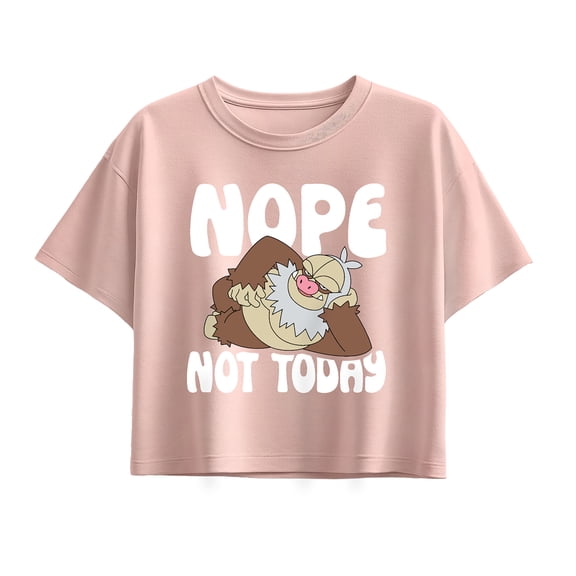 Pokémon - Nope Not Today Slaking  - Youth Girl Short Sleeve Boxy Tee