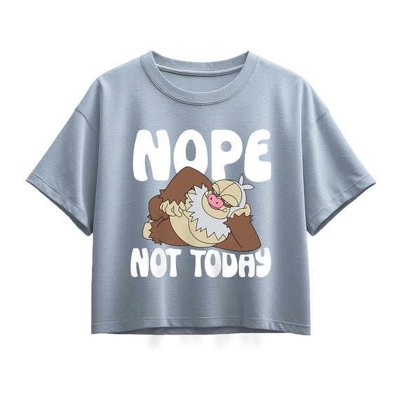 Pokémon - Nope Not Today Slaking  - Youth Girl Short Sleeve Boxy Tee