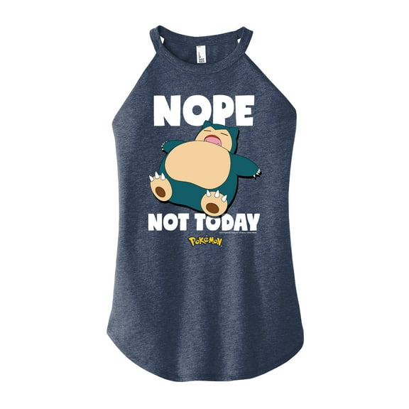 Pokémon - Nope Not Today Snorlax - Juniors High Neck Tank Top
