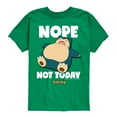 thumbnail image 1 of Pokémon - Nope Not Today Snorlax - Youth Short Sleeve Graphic T-Shirt, 1 of 6