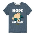 thumbnail image 1 of Pokémon - Nope Not Today Snorlax - Youth Short Sleeve Graphic T-Shirt, 1 of 5