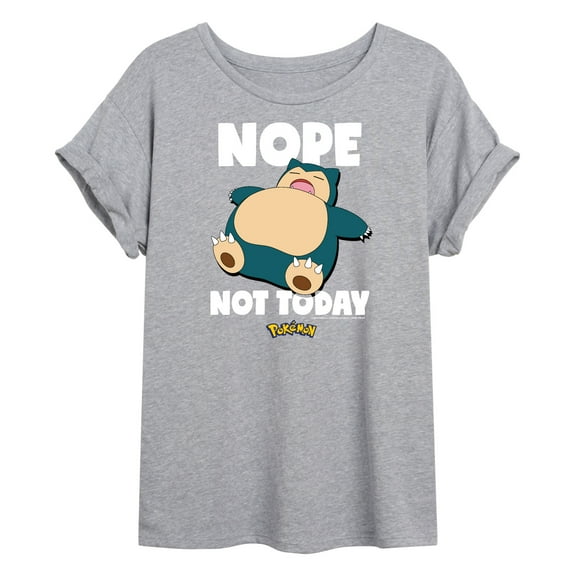 Pokémon - Not Today Snorlax - Juniors Ideal Flowy Muscle T-Shirt