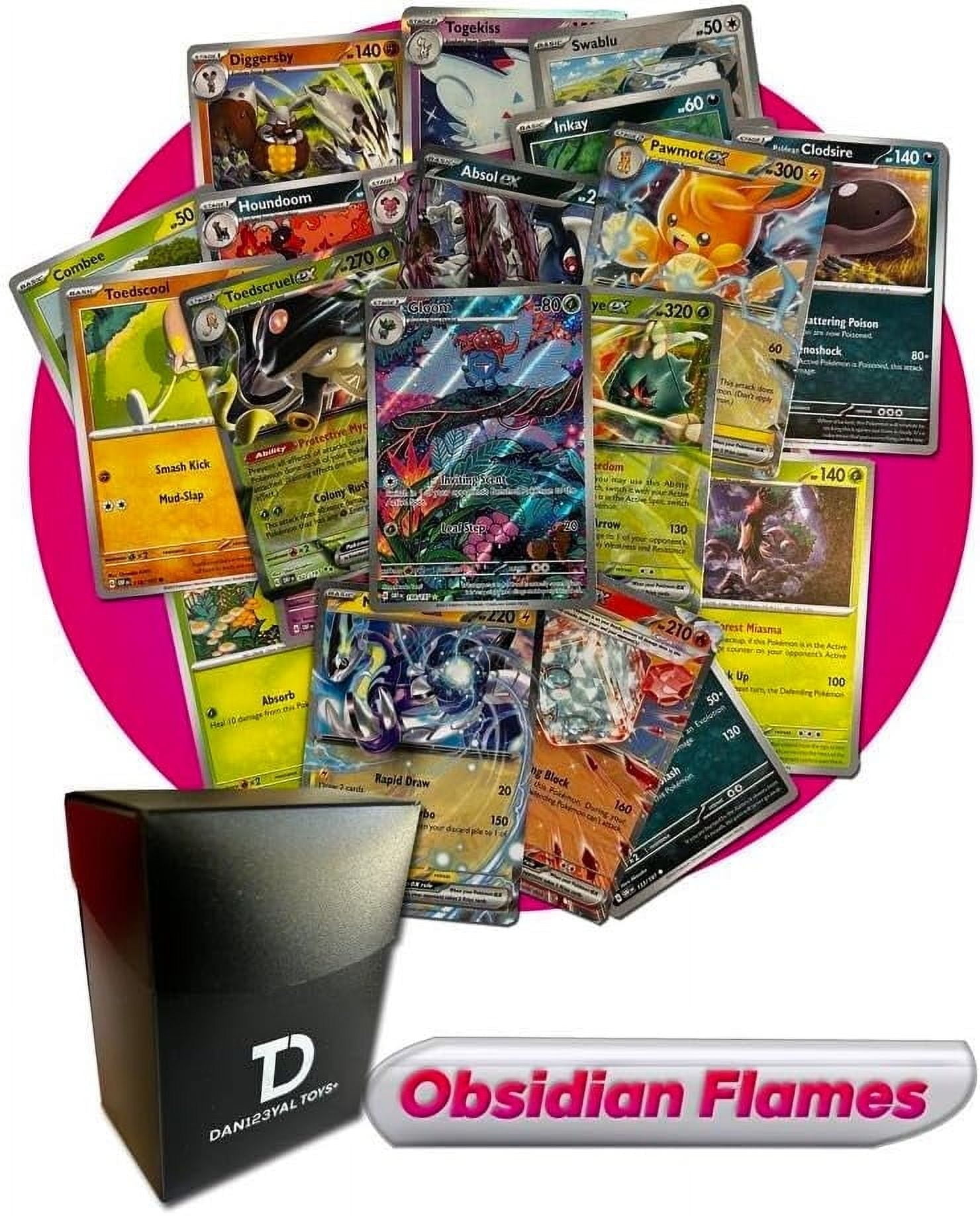 Obsidian Flames TCG Random Assortment Bundle || Guaranteed Ultra Rare + 30  Random Cards + Dan123yal Deck Box || Pokmon Card Bundle - Walmart.com
