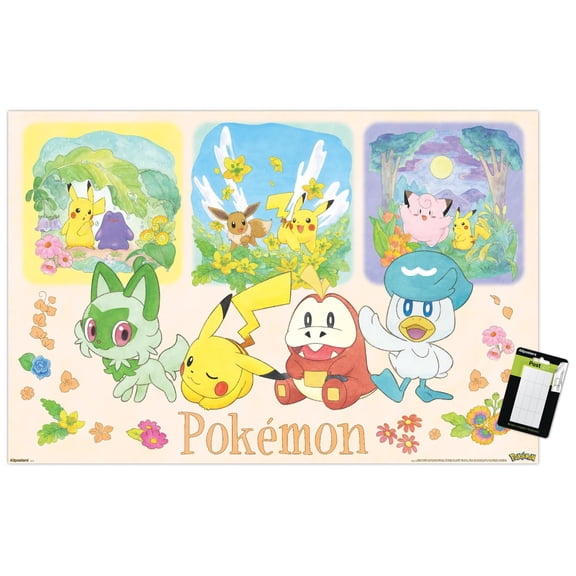 Pokémon: One Scene - Group Wall Poster, 22.375" x 34"