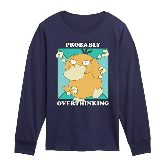 Pokémon - Overthinking - Youth Boys Long Sleeve Graphic T-Shirt