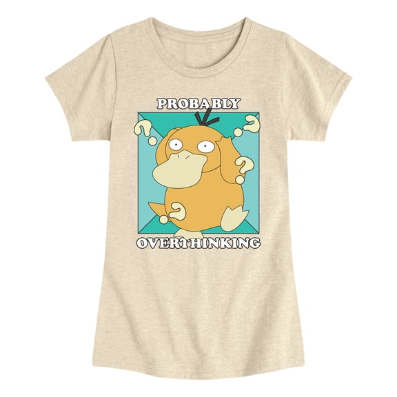 Pokémon - Overthinking Fitted Short Sleeve Graphic T-Shirt
