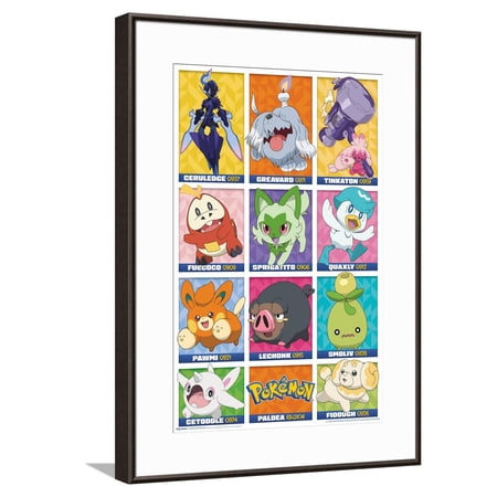 Pokémon: Paldea Region - Group Canvas Wall Poster, 14.725" x 22.375"