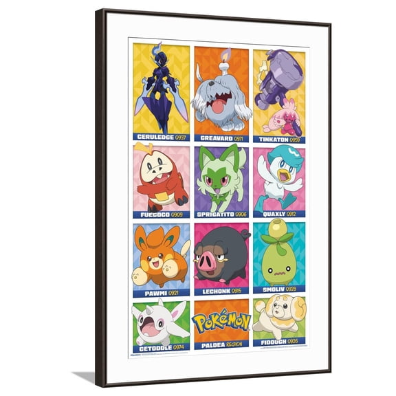 Pokémon: Paldea Region - Group Canvas Wall Poster, 22.375" x 34"