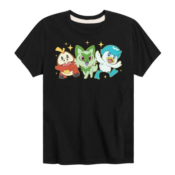 Pokémon - Paldea Starters - Boy's Youth Short Sleeve Graphic T-Shirt
