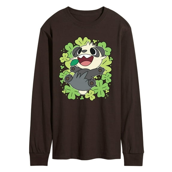 Pokémon - Pancham Shamrocks Collage - Men's Long Sleeve Graphic T-Shirt