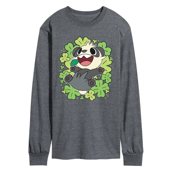 Pokémon - Pancham Shamrocks Collage - Men's Long Sleeve Graphic T-Shirt