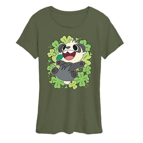 Pokémon - Pancham Shamrocks Collage - Women's Short Sleeve Graphic T-Shirt