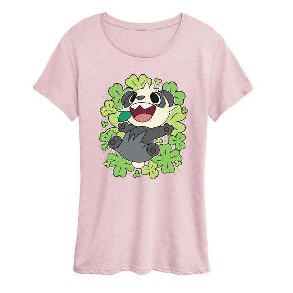 Pokémon - Pancham Shamrocks Collage - Women's Short Sleeve Graphic T-Shirt