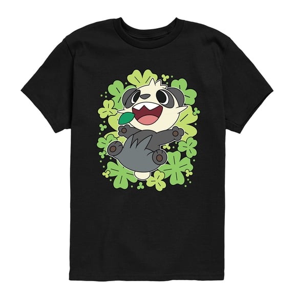 Pokémon - Pancham Shamrocks Collage - Youth Boys Short Sleeve Graphic T-Shirt